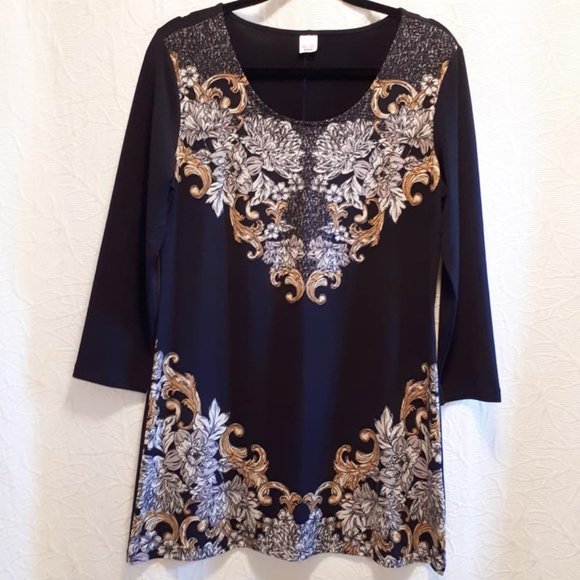 "Jockey Person to Person" tunic top. Size medium. Polyester/Spandex. - Picture 1 of 4